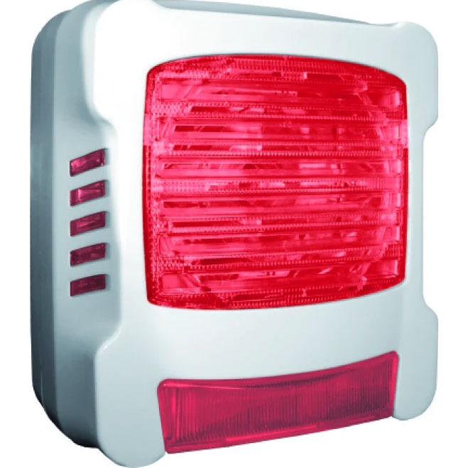 Diffuseur Sonore Avec Flash (Strobe) - Pour Système D'Alarme Incendie - Réglages Puissance Et Fréquence